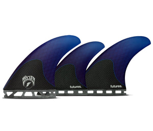 Futures Mayhem 3.0 Honeycomb Tri/Quad Fin Set-Blue-Medium