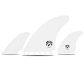 Futures Mayhem Plus Fiberglass Twinzer Fin Set-White-Large