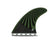 Futures Pyzel Honeycomb/Carbon Tri Fin Set-Green/Red-Medium