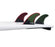 Futures Pyzel Honeycomb/Carbon Tri Fin Set-Green/Red-Medium