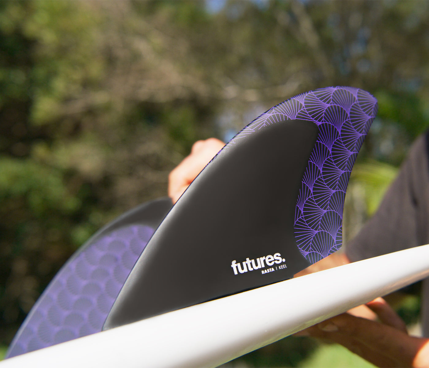 Futures Rasta Keel HC Twin Fin Set-Black/Purple – REAL Watersports
