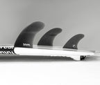 Futures Rasta 3/2 Reverse Fiberglass Twin + 1 Fin Set-Smoke
