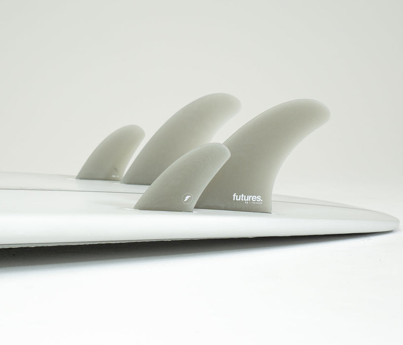Futures T2 Twinzer Fiberglass Twinzer Fin Set-Smoke-9 Deg