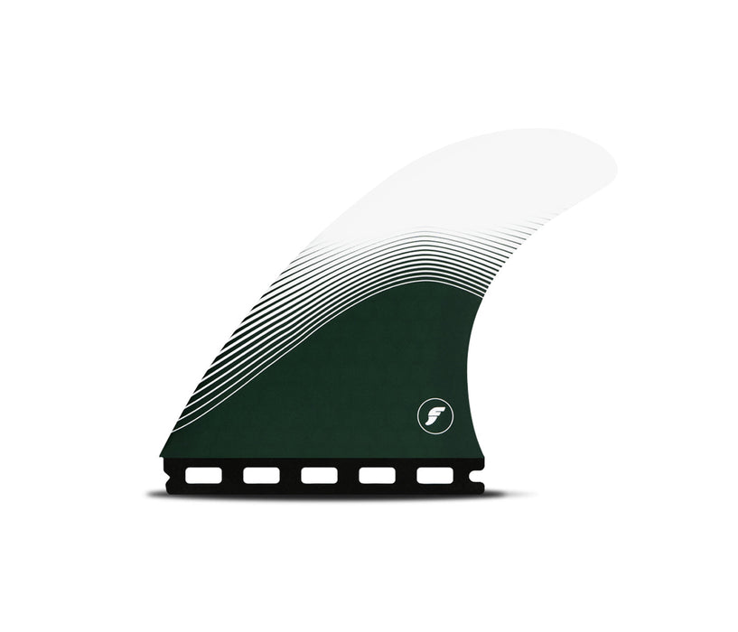 Futures TP1  Honeycomb Tri Fin Set-White/Forest Green-Large