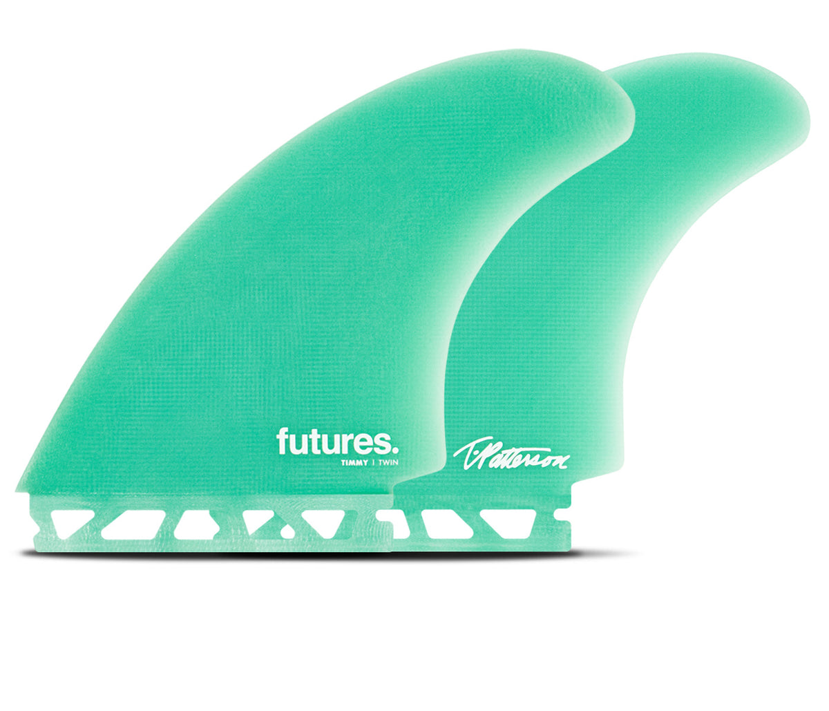 Futures Timmy Fiberglass Twin Fin Set-Teal