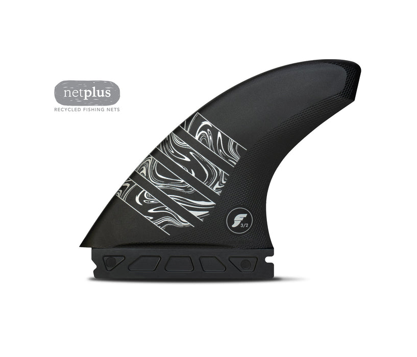 Futures Alpha Vector 3 2 Tri Quad Fin Set Carbon Silver Large REAL Watersports