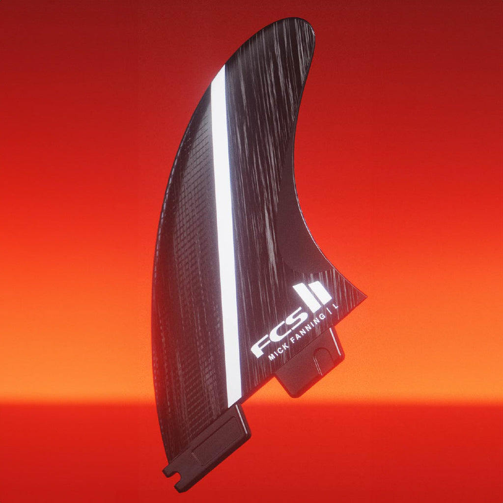 FCS II MF Glass Fibre Fusion Tri Fin Set-Smoke/White-Medium