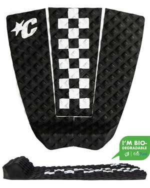 Creatures Jack Freestone Lite Pin Tail Traction Pad-Black White Chex Eco