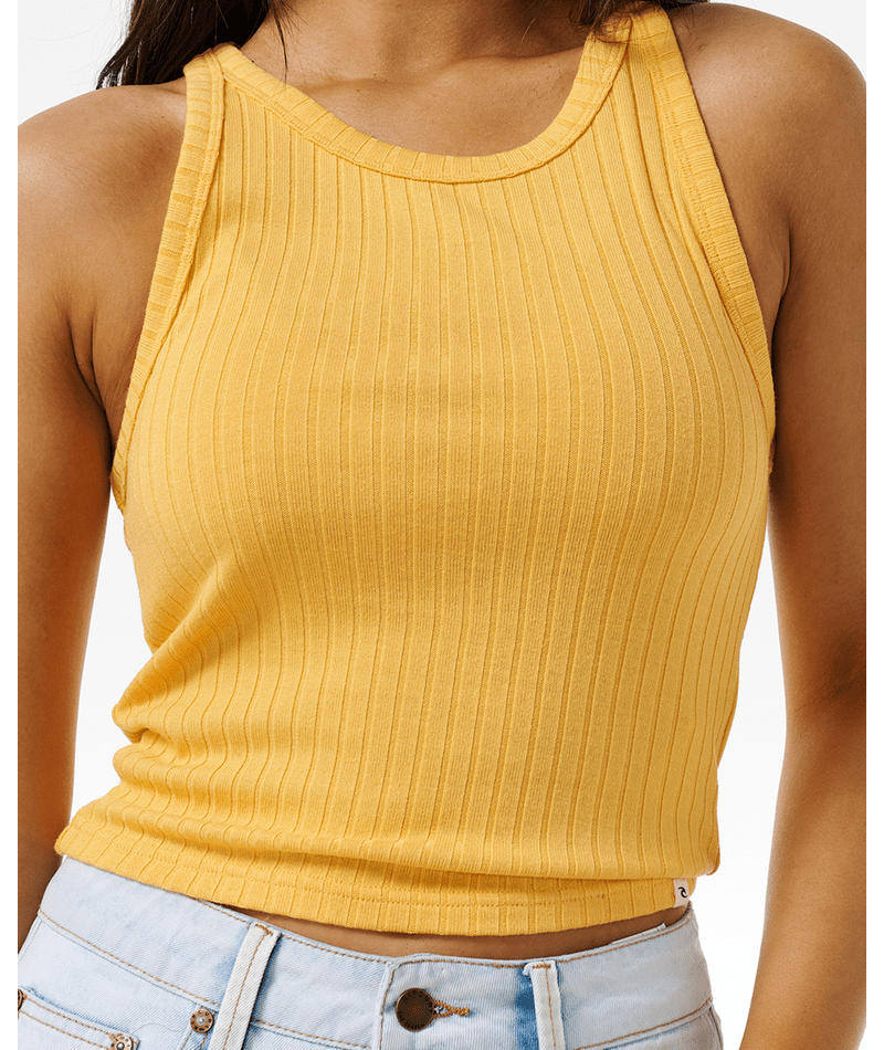 Rip Curl Premium Rib Tank-Orange