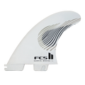 FCS II Gabriel Medina PC Tri Fin Set-Black/White-Large