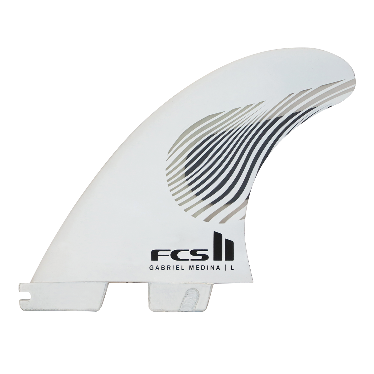 FCS II Gabriel Medina PC Tri Fin Set-Black/White-Large