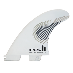 FCS II Gabriel Medina PC Tri Fin Set-Black/White-X-Large