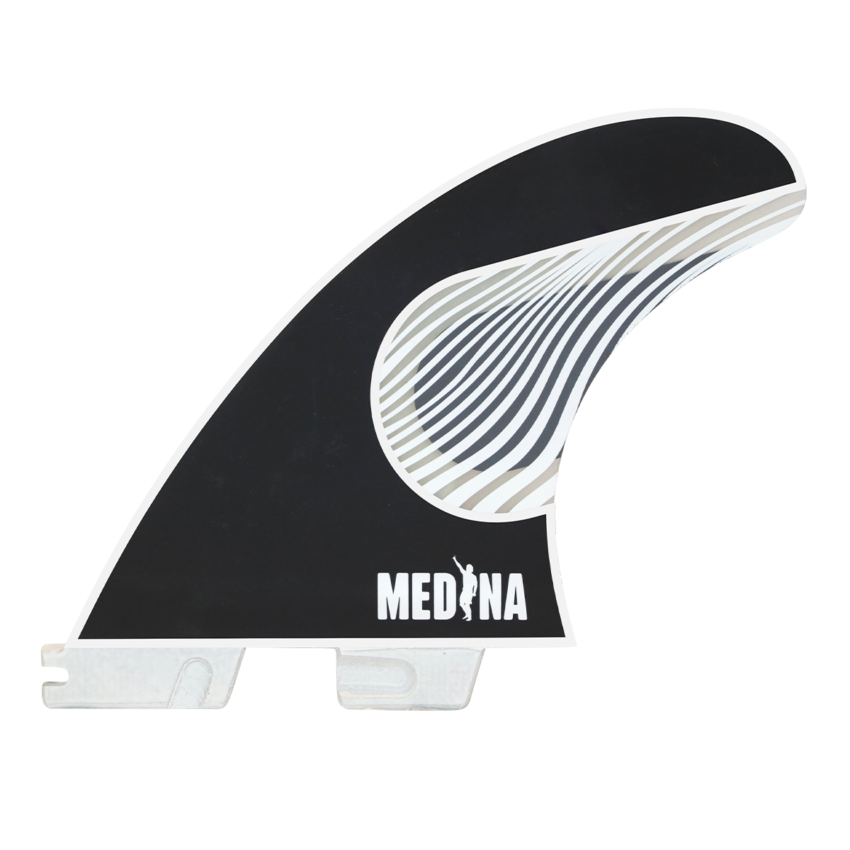 FCS II Gabriel Medina PC Tri Fin Set-Black/White-Large