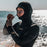 Manera Wmn's Seafarer Hooded 5/4/3mm FZ Wetsuit-Black