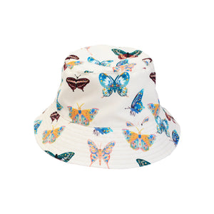 Emerson & Friends Wings of Paradise Butterflies Rev Bucket Hat-Beige/Multi