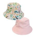 Emerson & Friends Tropical Blooms Reversible Bucket Hat-Beige/Multi