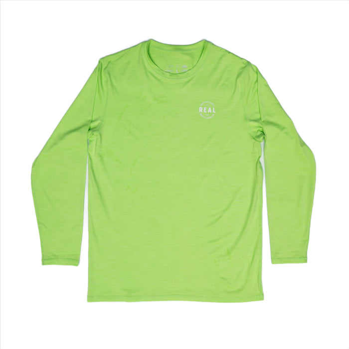 REAL Hybrid Pro L/S Rashguard-Heather Lime