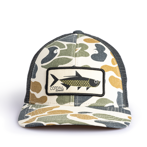 Cordina Tarpon Trucker Hat-Stone Camo/Charcoal