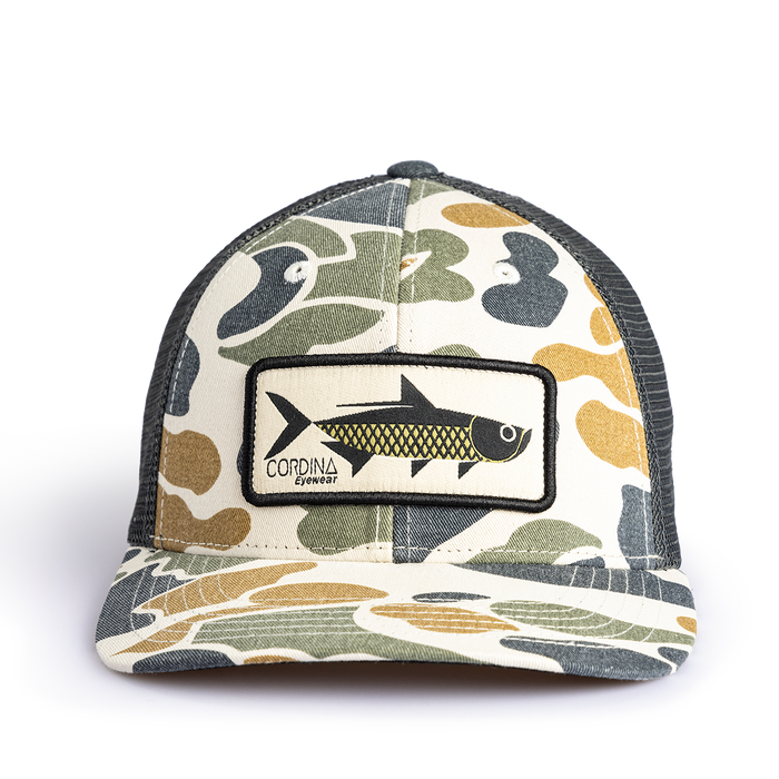 Cordina Tarpon Trucker Hat-Stone Camo/Charcoal