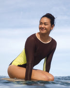 Seea Helen Surf Suit One Piece-Cappuccino