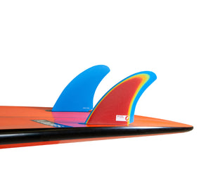 Futures Pyzel Bobcat Fiberglass Twin Fin Set-Rainbow
