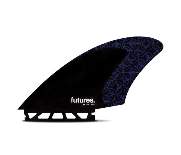 Futures Rasta Keel HC Twin Fin Set-Black/Purple — REAL Watersports