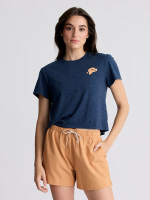 Free Fly High Flyer Tee-Heather Navy