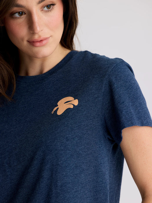 Free Fly High Flyer Tee-Heather Navy