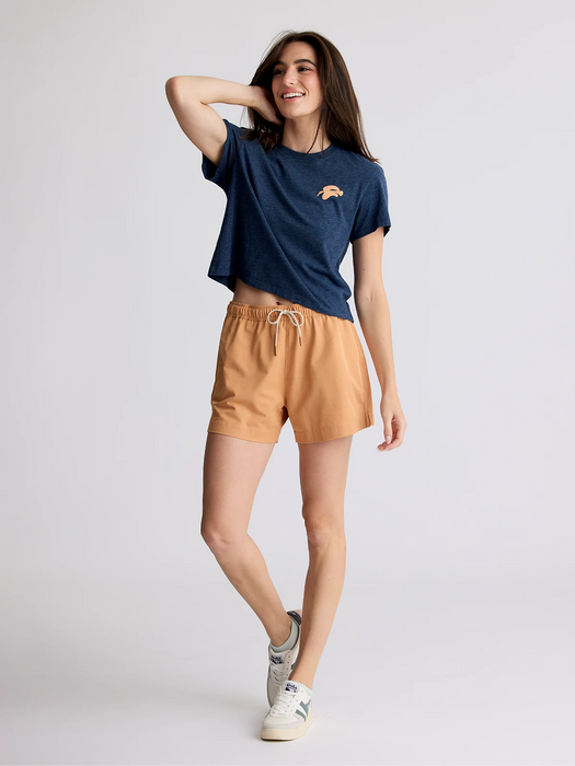 Free Fly High Flyer Tee-Heather Navy