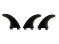 True Ames FCS Boomerang Fiberglass Tri Fin Set-Smoke-Medium