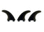 True Ames FCS Boomerang Fiberglass Tri Fin Set-Smoke-Medium