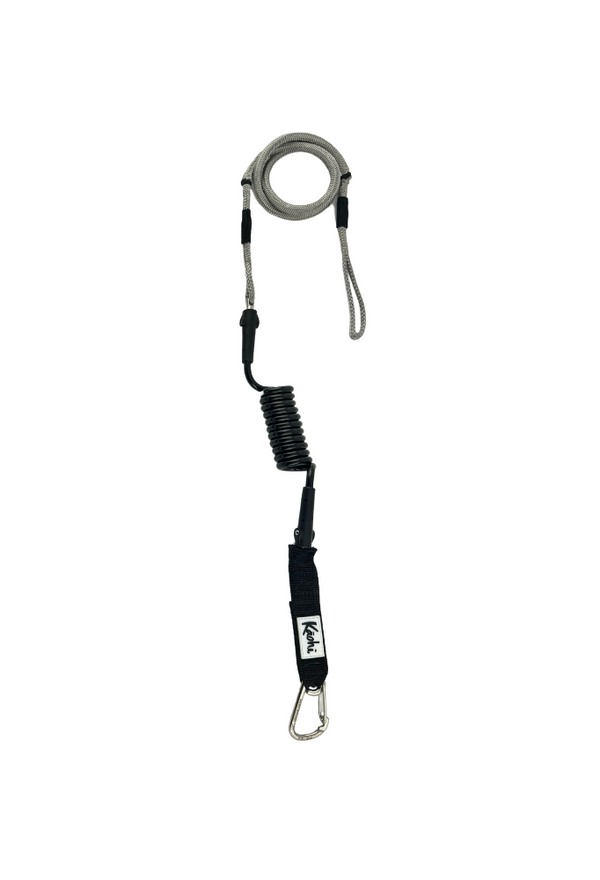 Kaohi Inviz Hybrid Leash w/ Carabiner-Black-30" x 7mm