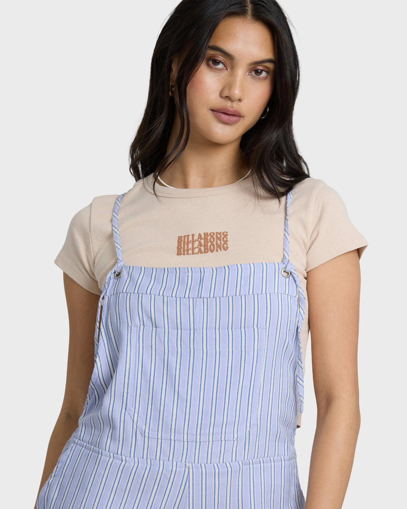 Billabong Wild Pursuit Overall Romper-Twilight Blue