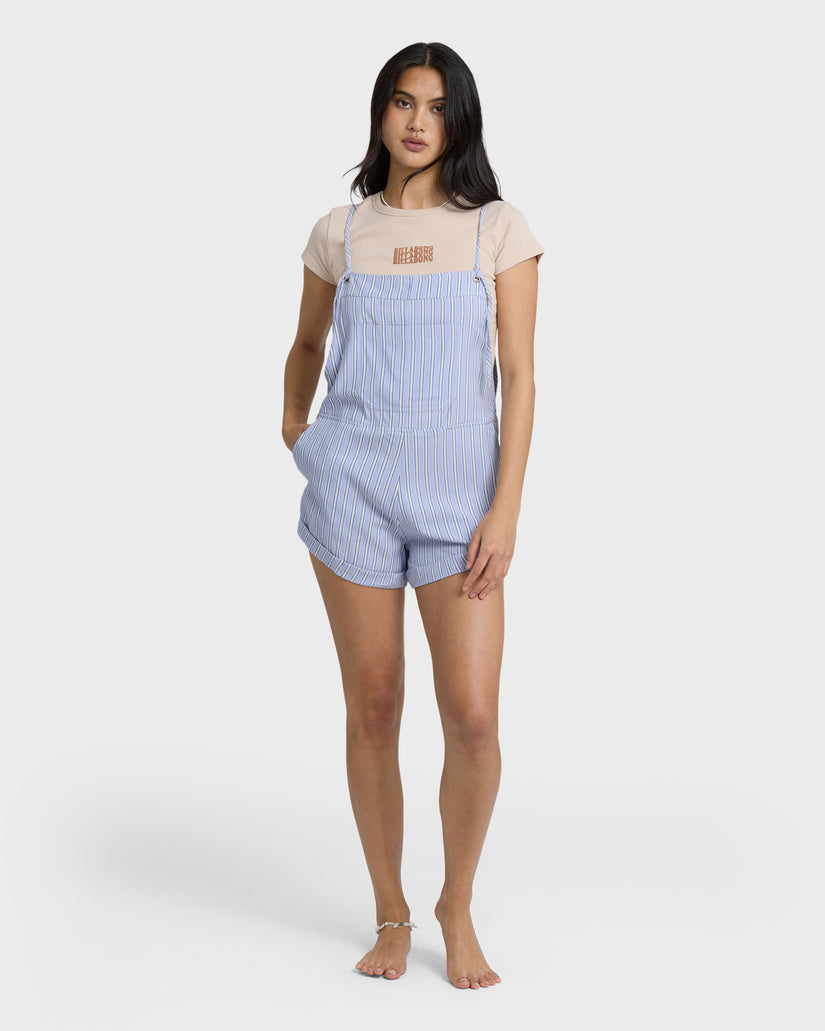 Billabong Wild Pursuit Overall Romper-Twilight Blue