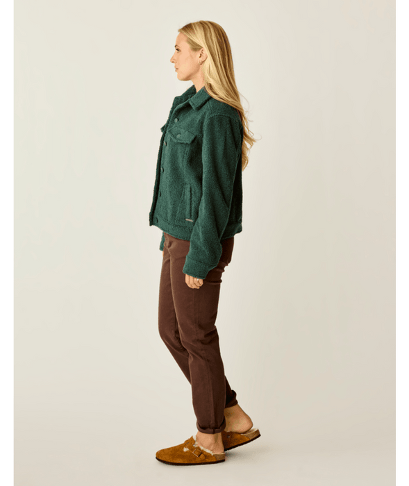 Carve Designs Rhea Boucle Trucker Jacket-Pine
