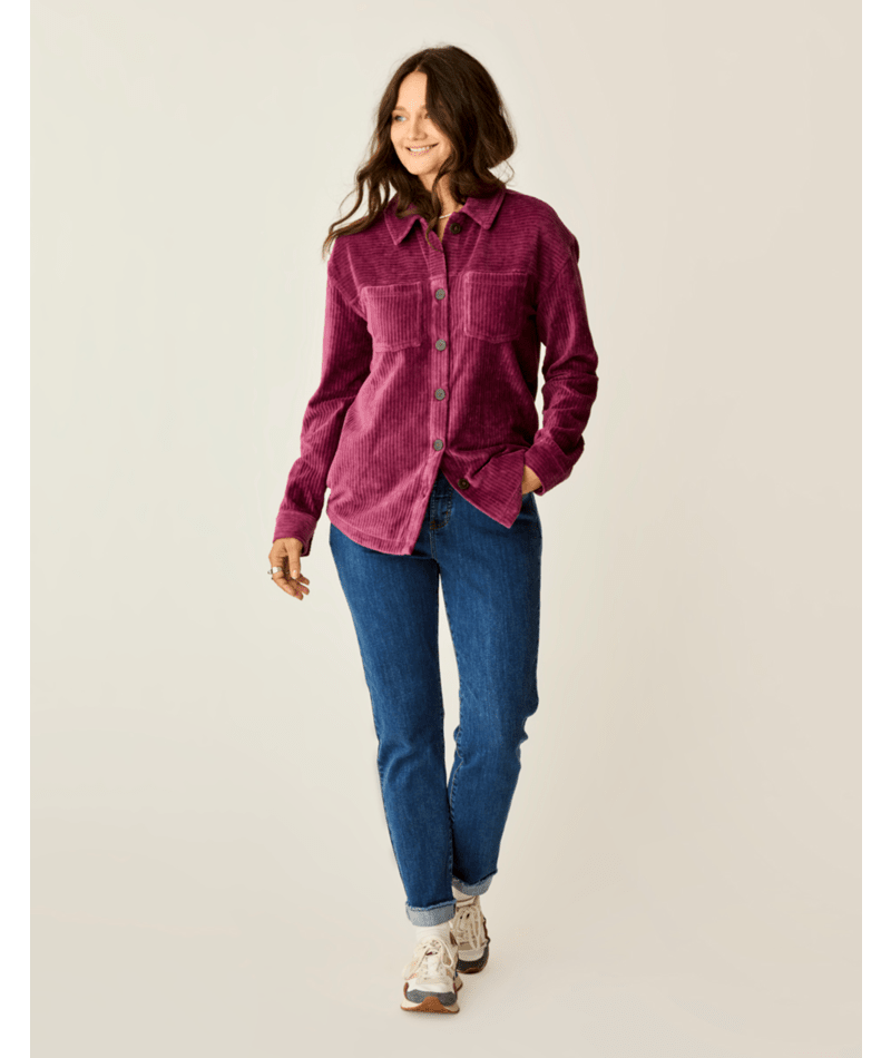 Carve Designs Hudson Stretch Cord Shacket-Nirvana
