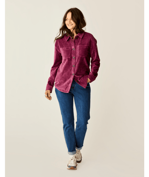 Carve Designs Hudson Stretch Cord Shacket-Nirvana