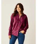 Carve Designs Hudson Stretch Cord Shacket-Nirvana
