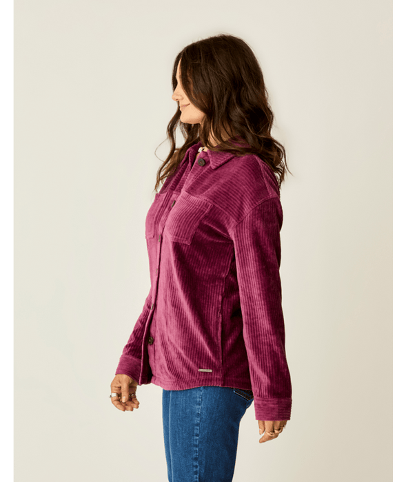 Carve Designs Hudson Stretch Cord Shacket-Nirvana