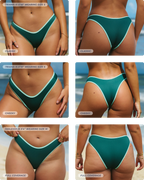 Honey Swim Classic Bottom-Jade Ribbed