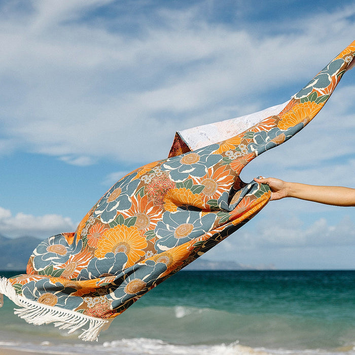 Slowtide Keelee Turkish Towel-Brown