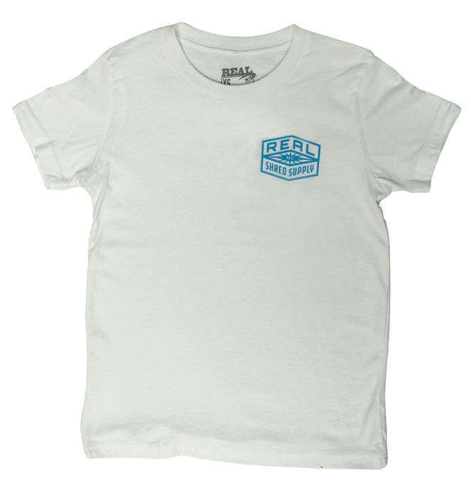 REAL Youth Shred Supply Tee-White