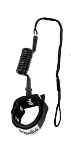 Kaohi Inviz Hybrid Ankle Leash-Black-3.5' + 20" x 8mm