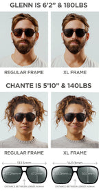 Ombraz Leggero XL Sunglasses-Charcoal/Grey Blue Mirror Polar
