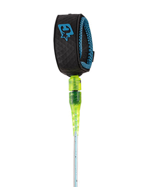 Creatures Grom Lite Leash-Cyan Speckle Lim Black-5'