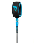 Creatures Reliance Longboard Ankle Leash-Black Cyan-9'0" x 7mm