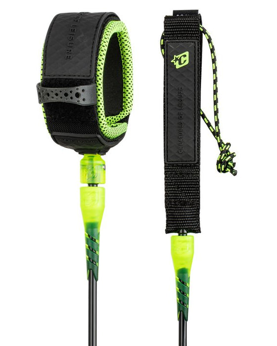 Creatures Lite Leash-Black Lime-6'0"