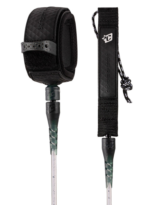 Creatures Pro Leash-White Speckle Black-8'0"