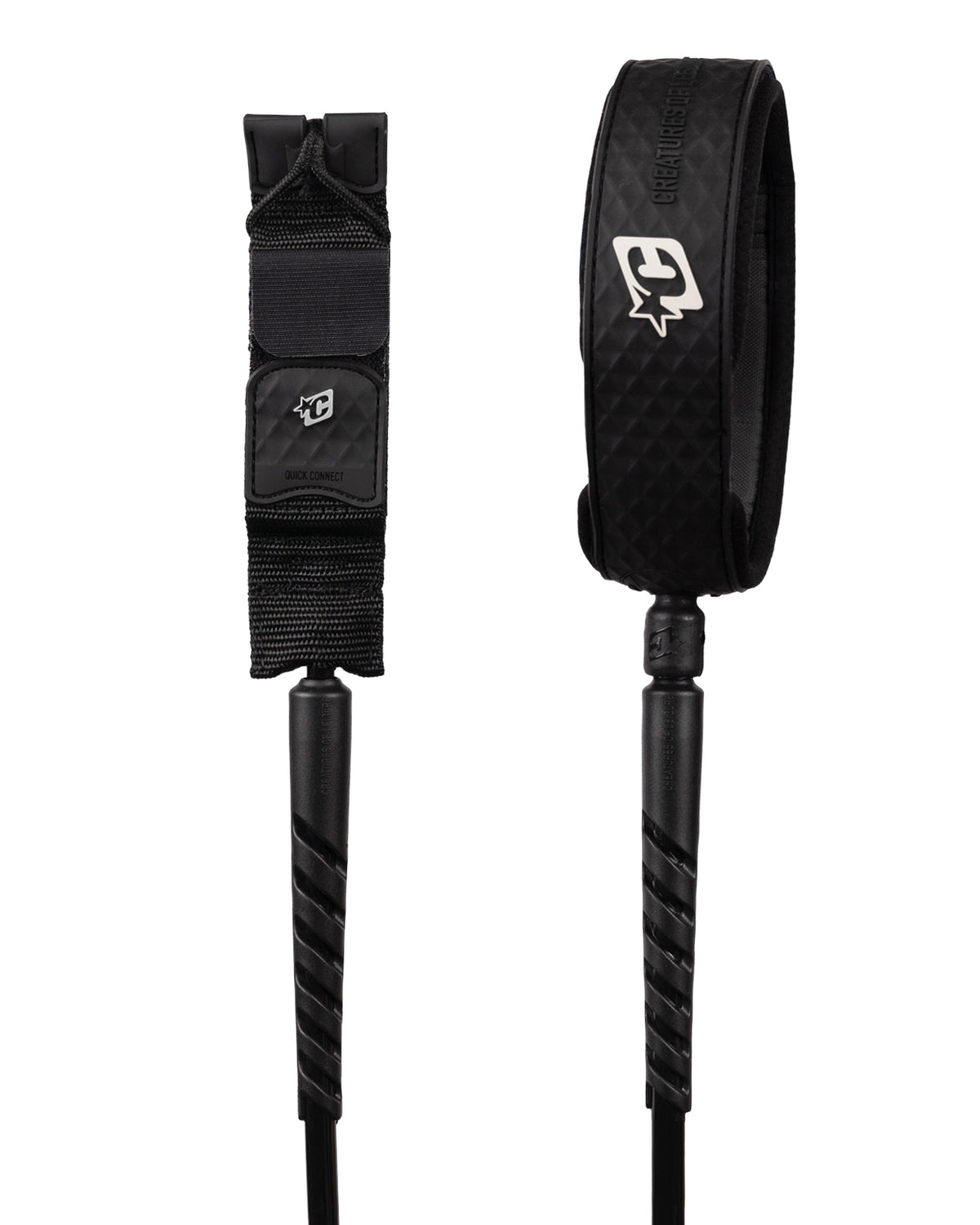 Creatures Reliance 2.0 Longboard HD Knee Leash-Black-10'0"