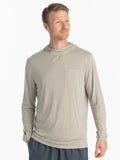 Free Fly Bamboo Lightweight Hooded Sun Shirt-Sandstone